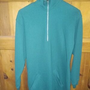 Men's Teal Zip-Up Sweater